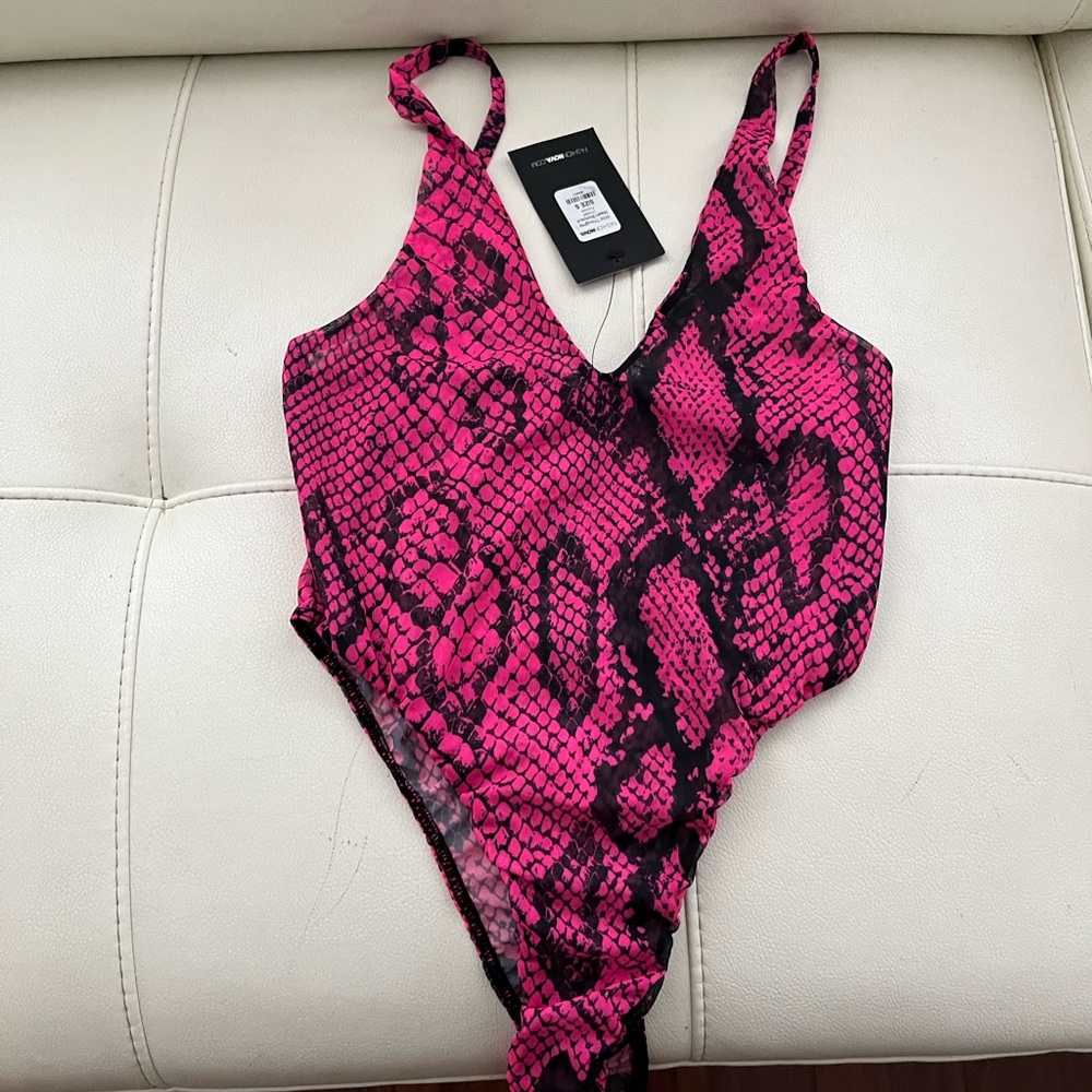 Snakeskin Mesh Bodysuit
